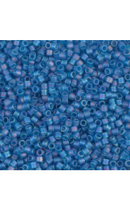 Miyuki delica beads 10/0 - Matted transparent capri blue ab DBM-862